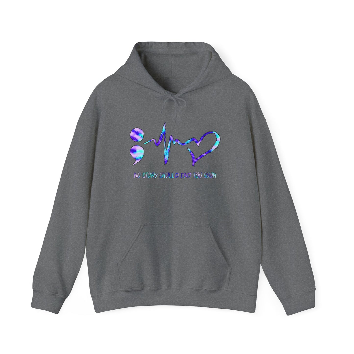 semicolon heartbeat Unisex Heavy Blend™ Hooded Sweatshirt