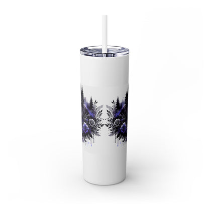 Purple Wolf Tumbler with Straw, 20oz