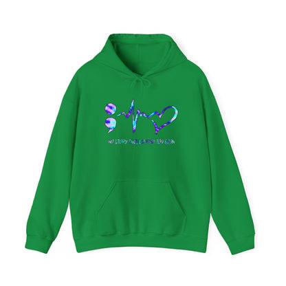 semicolon heartbeat Unisex Heavy Blend™ Hooded Sweatshirt