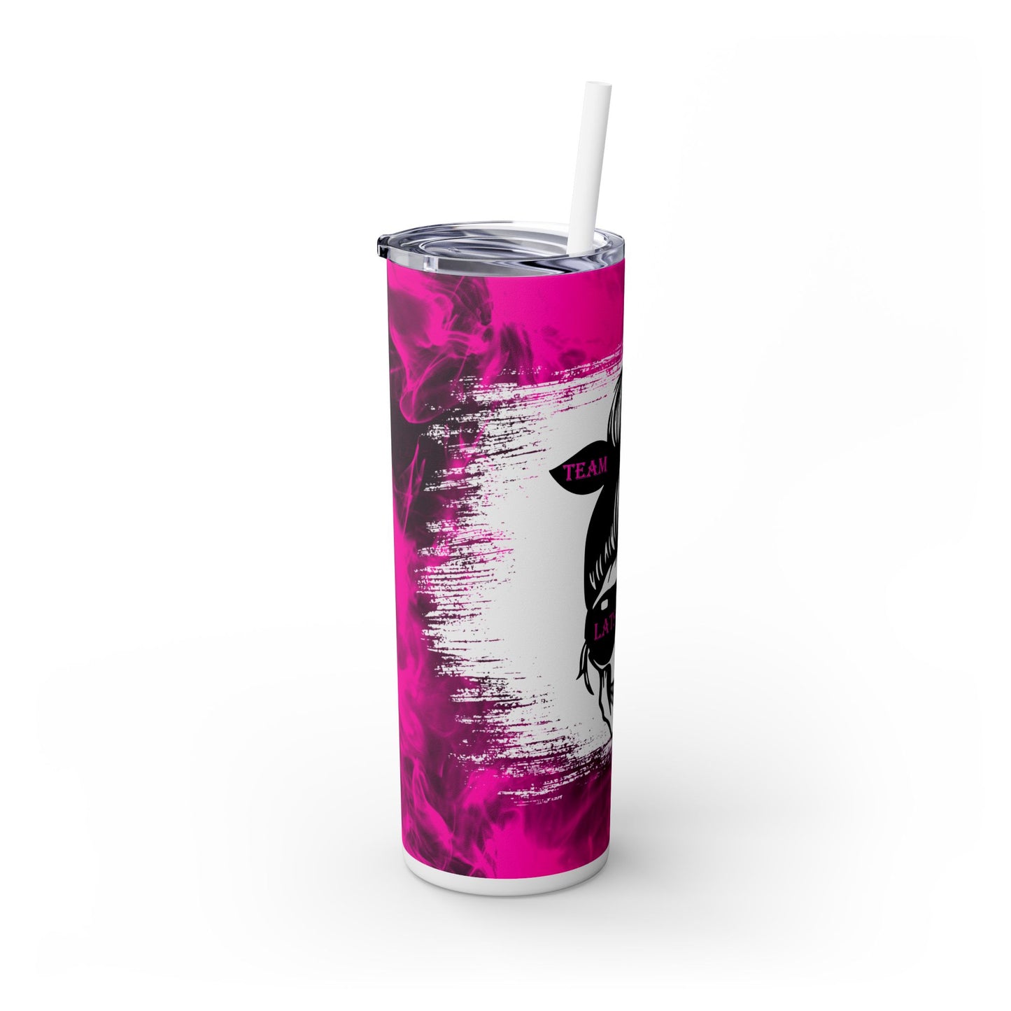 Pink Lady Tumbler Skinny Tumbler with Straw, 20oz