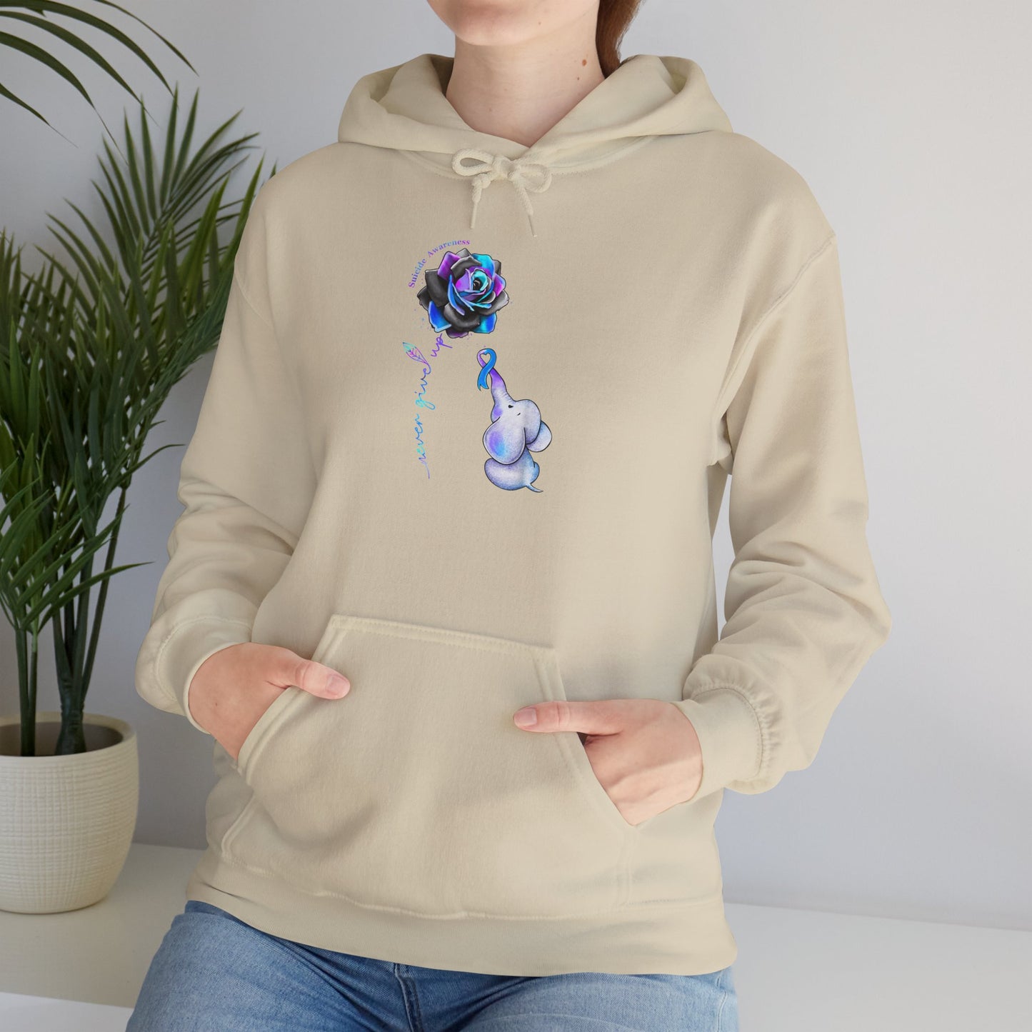 awareness elephant Unisex Heavy Blend™ Hooded Sweatshirt