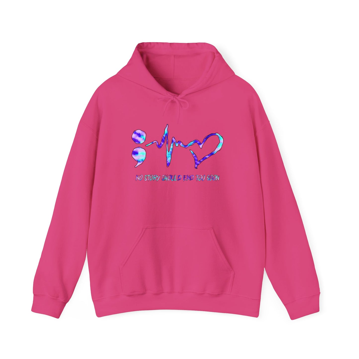 semicolon heartbeat Unisex Heavy Blend™ Hooded Sweatshirt