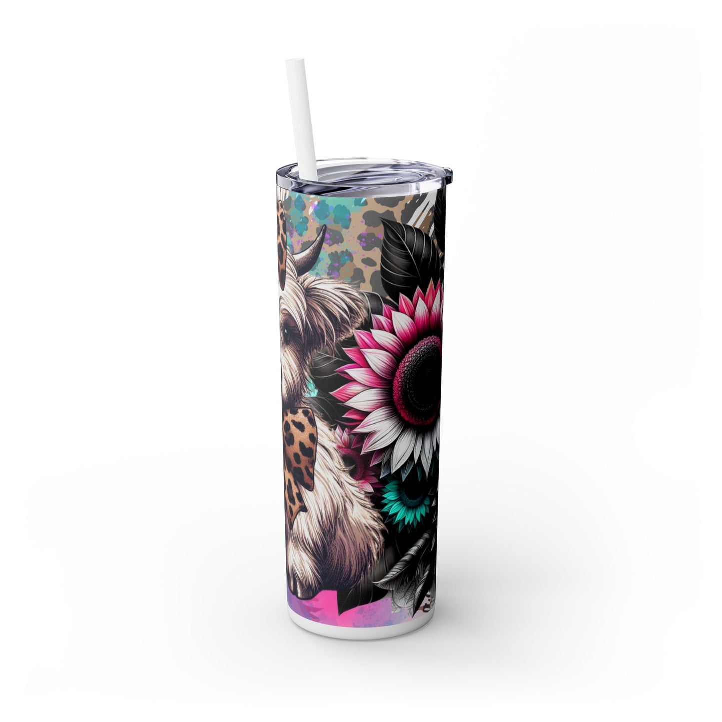 Colorful highland Tumbler with Straw, 20oz