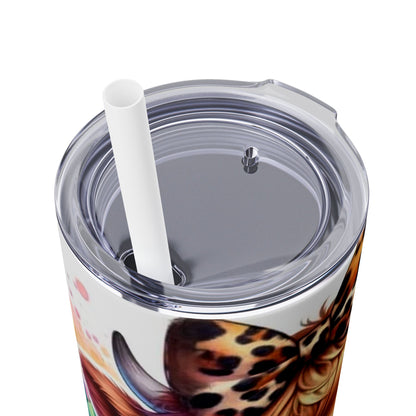 Moody cow Tumbler with Straw, 20oz