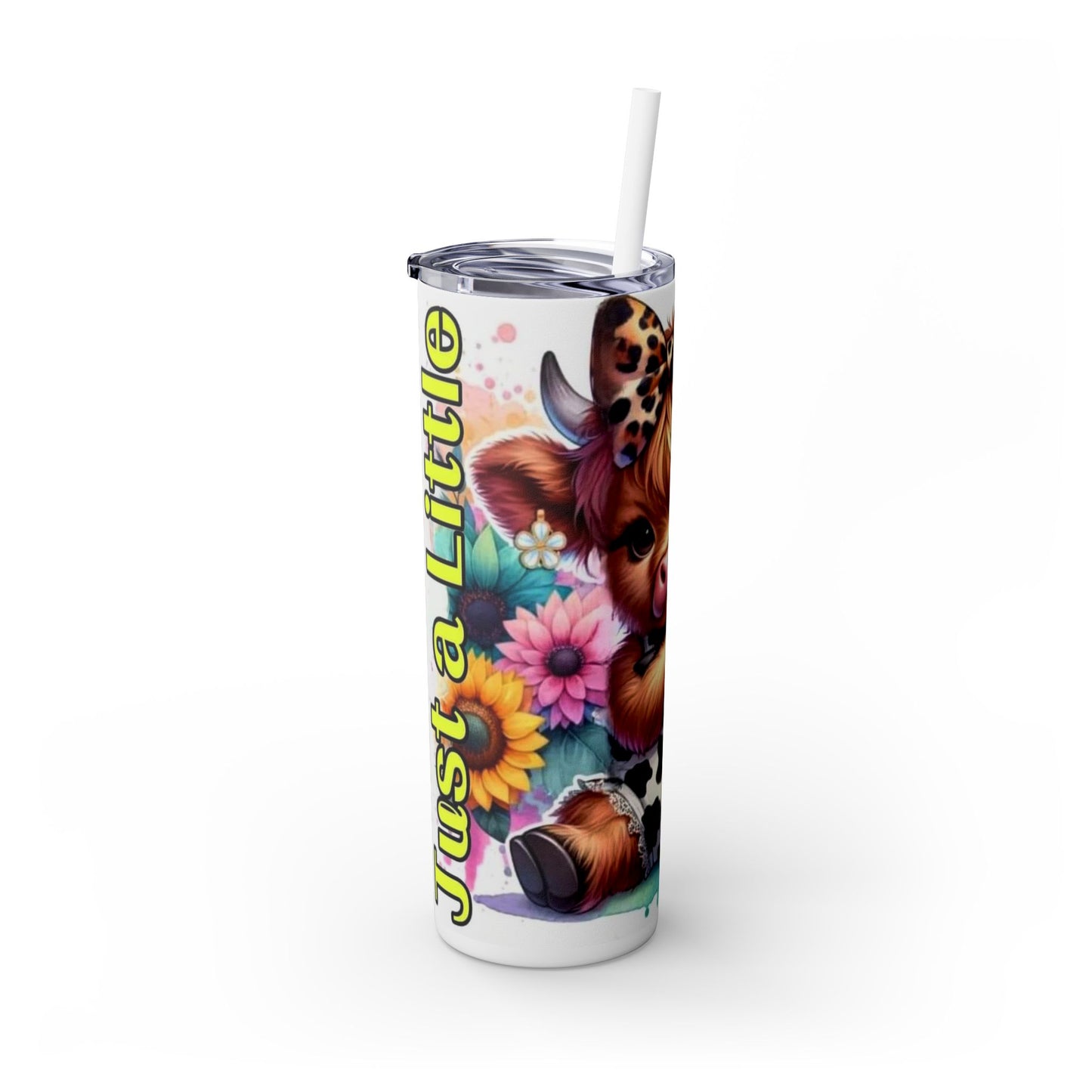 Moody cow Tumbler with Straw, 20oz