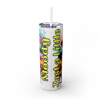 Moody cow Tumbler with Straw, 20oz