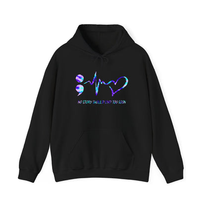 semicolon heartbeat Unisex Heavy Blend™ Hooded Sweatshirt