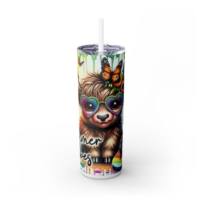 Summer vibes Tumbler with Straw, 20oz