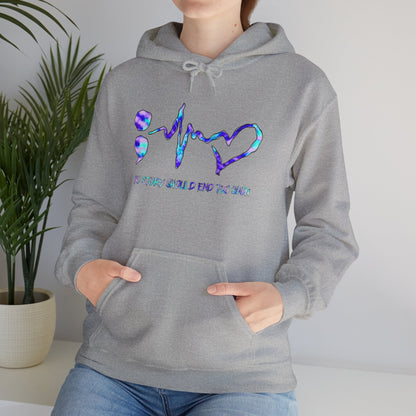 semicolon heartbeat Unisex Heavy Blend™ Hooded Sweatshirt