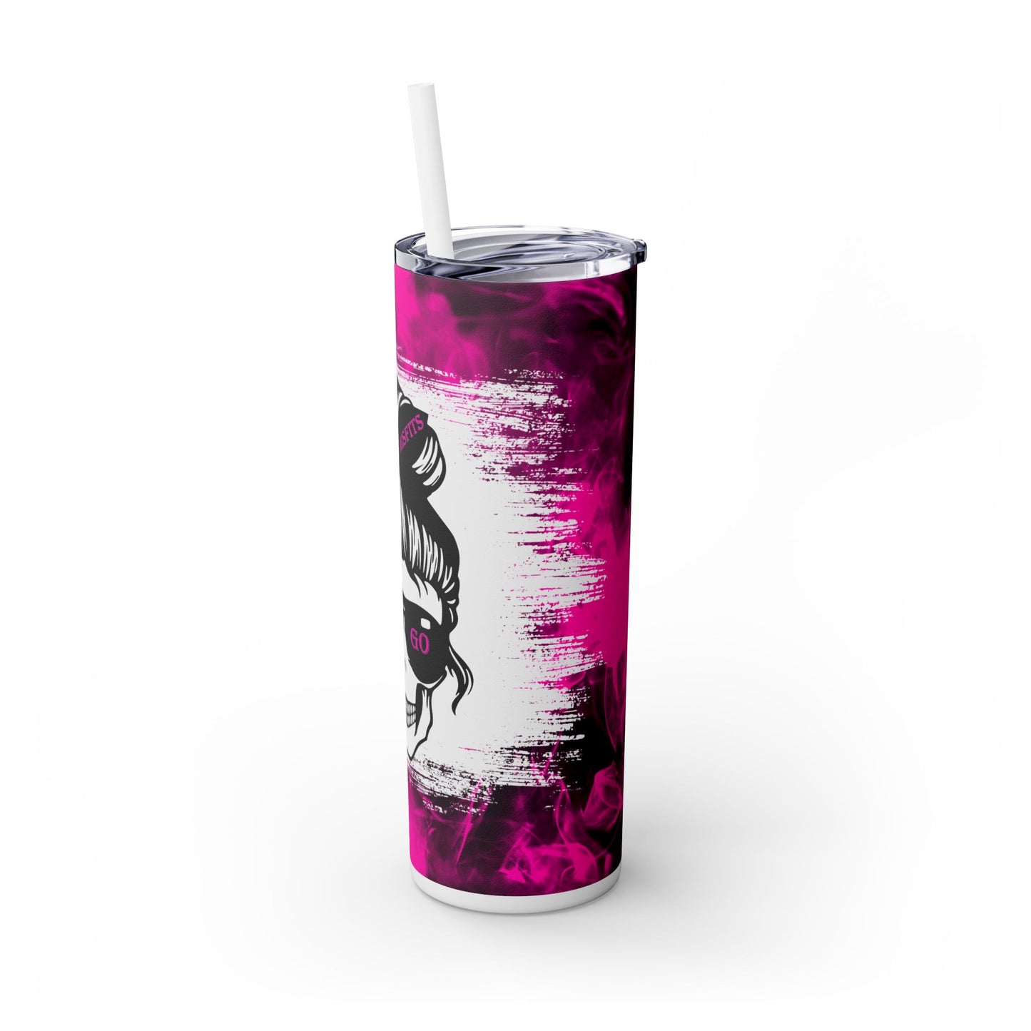 Pink Lady Tumbler Skinny Tumbler with Straw, 20oz