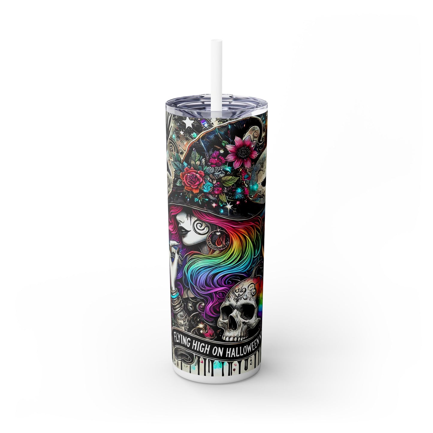 Witchy Skinny Tumbler with Straw, 20oz