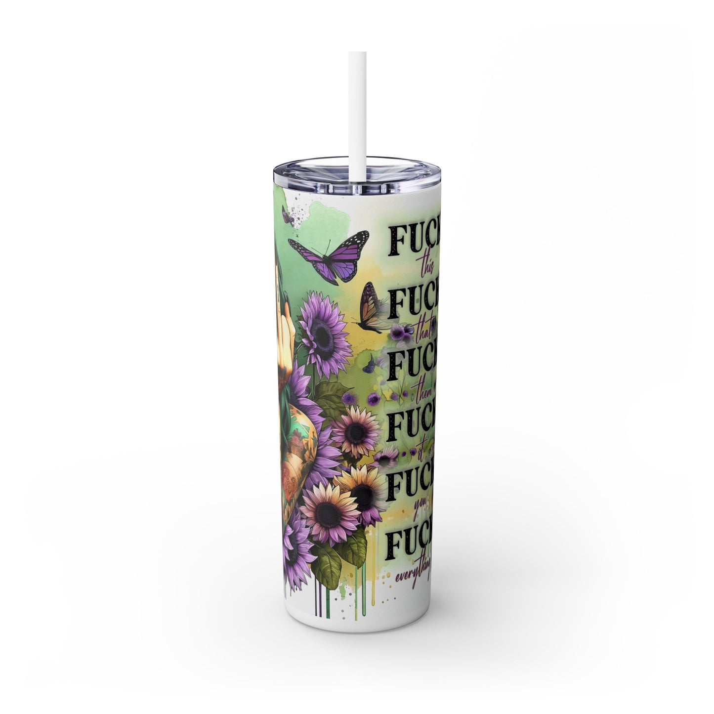 F this girl Tumbler with Straw, 20oz