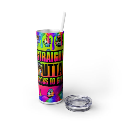 Straight outta Tumbler with Straw, 20oz