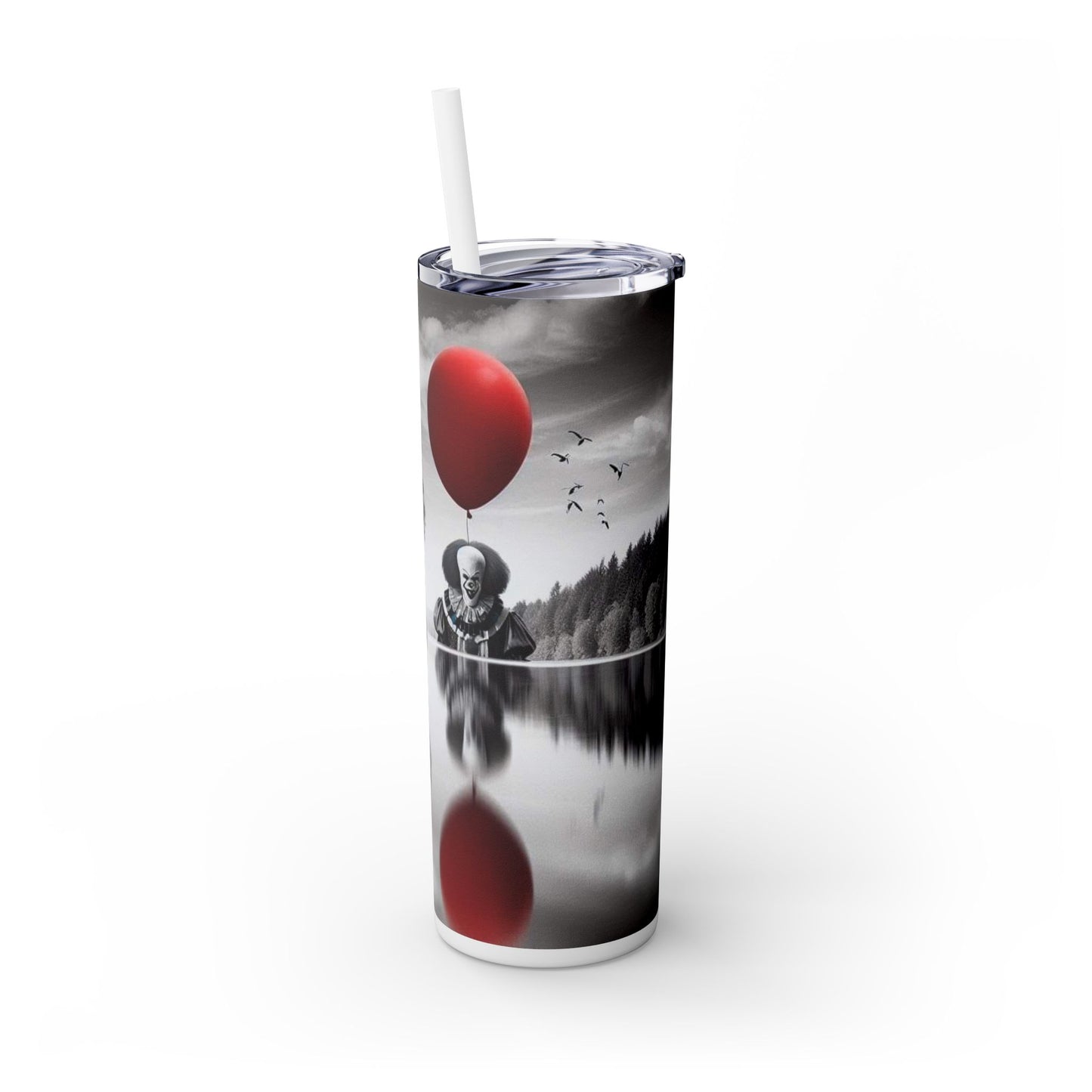 Scarey clown Tumbler with Straw, 20oz