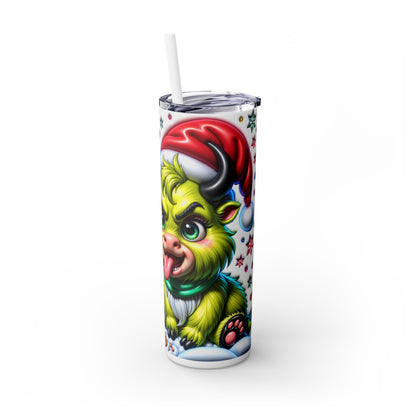 Extra Grinchy Skinny Tumbler with Straw, 20oz