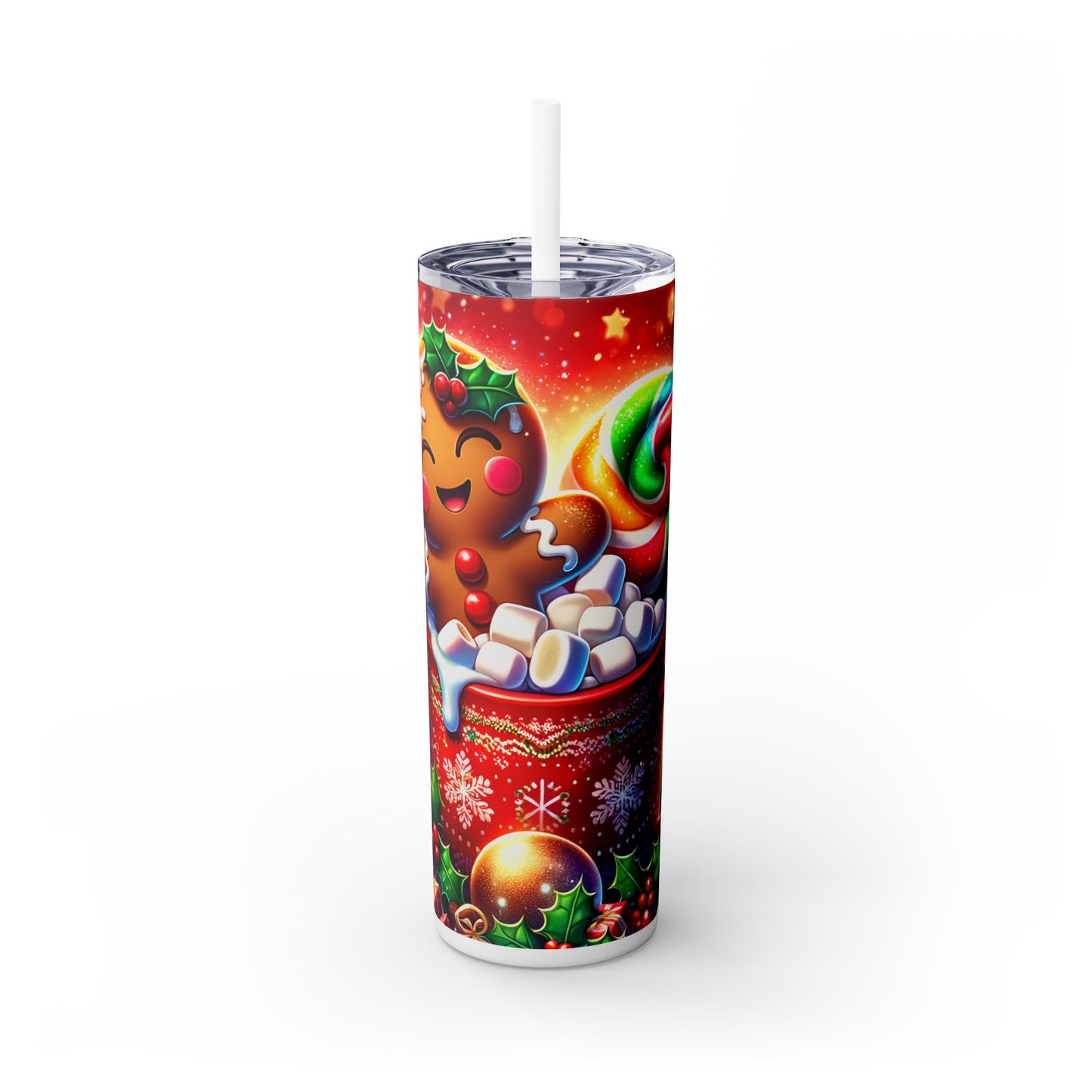 Ginger Bread Tumbler with Straw, 20oz