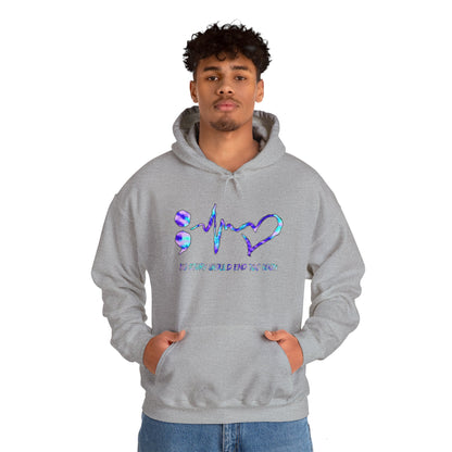 semicolon heartbeat Unisex Heavy Blend™ Hooded Sweatshirt