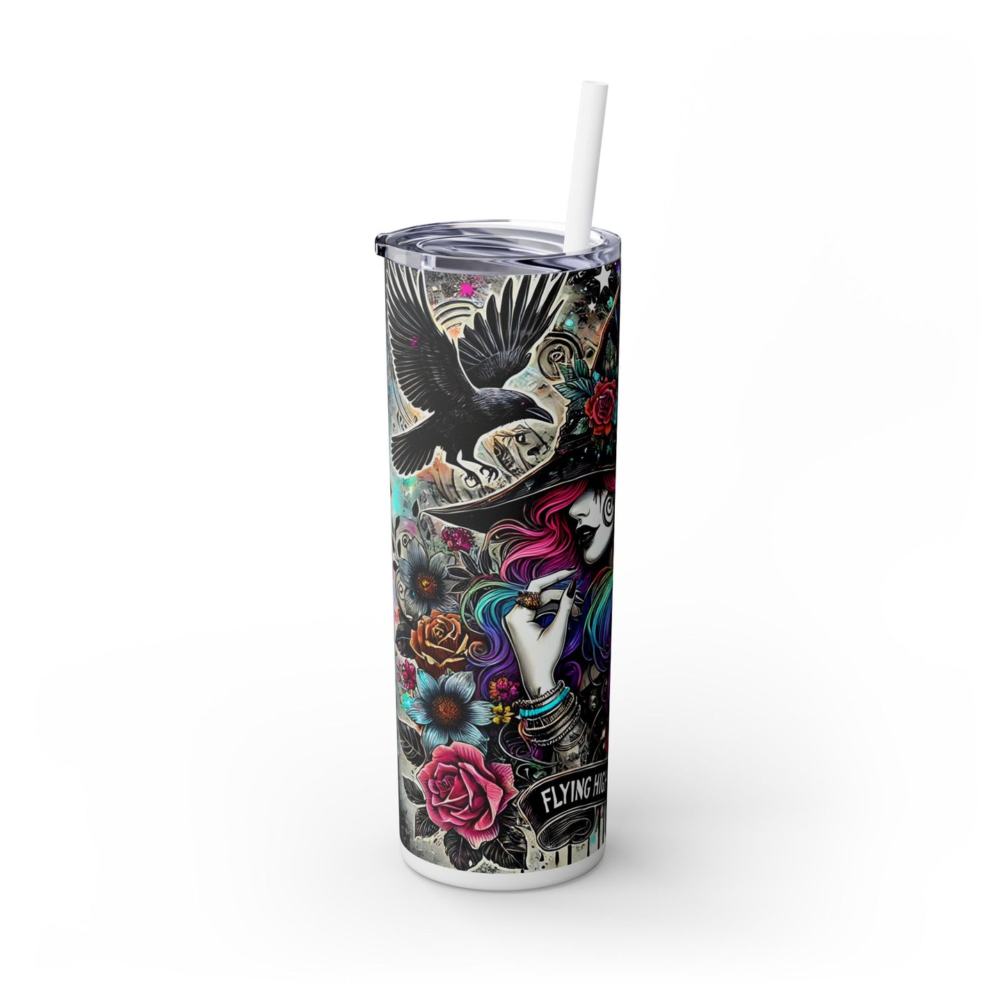 Witchy Skinny Tumbler with Straw, 20oz