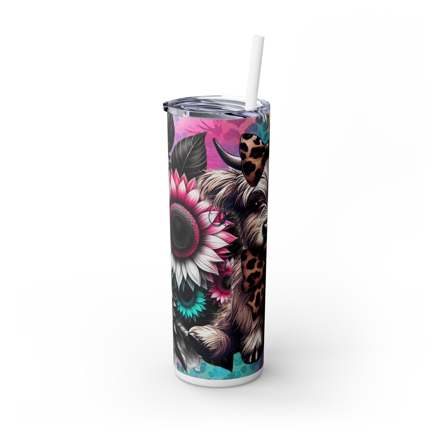 Colorful highland Tumbler with Straw, 20oz