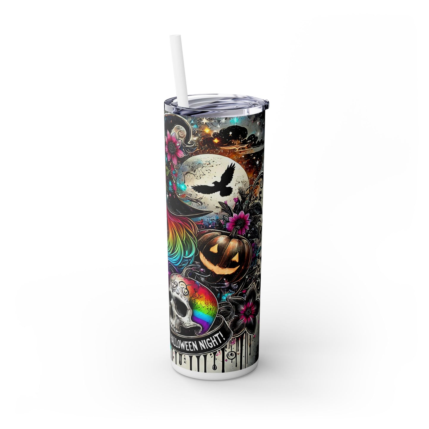 Witchy Skinny Tumbler with Straw, 20oz