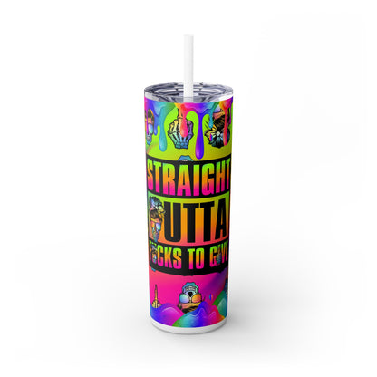 Straight outta Tumbler with Straw, 20oz