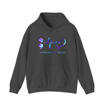 semicolon heartbeat Unisex Heavy Blend™ Hooded Sweatshirt