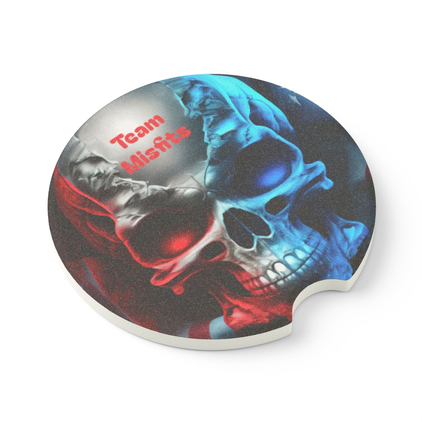 Fire and Ice Skull Soapstone Car Coaster