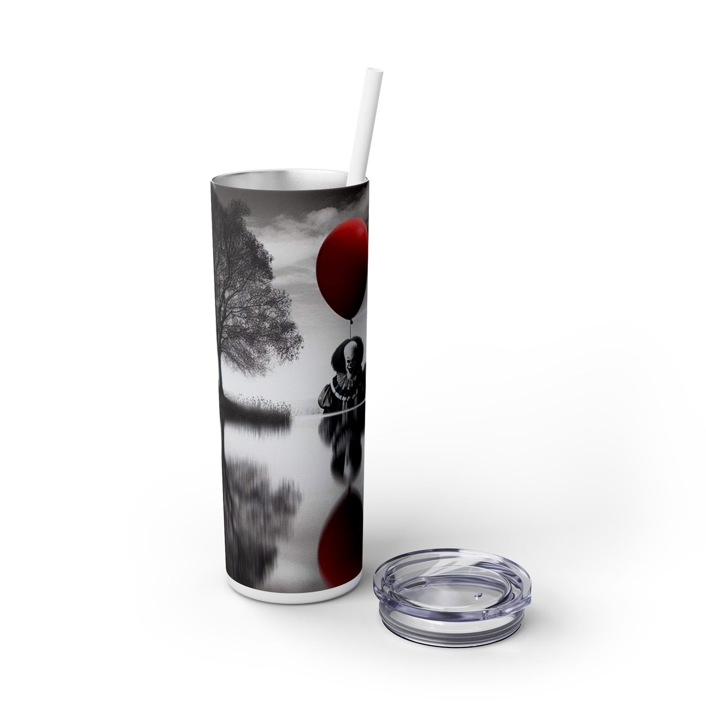 Scarey clown Tumbler with Straw, 20oz