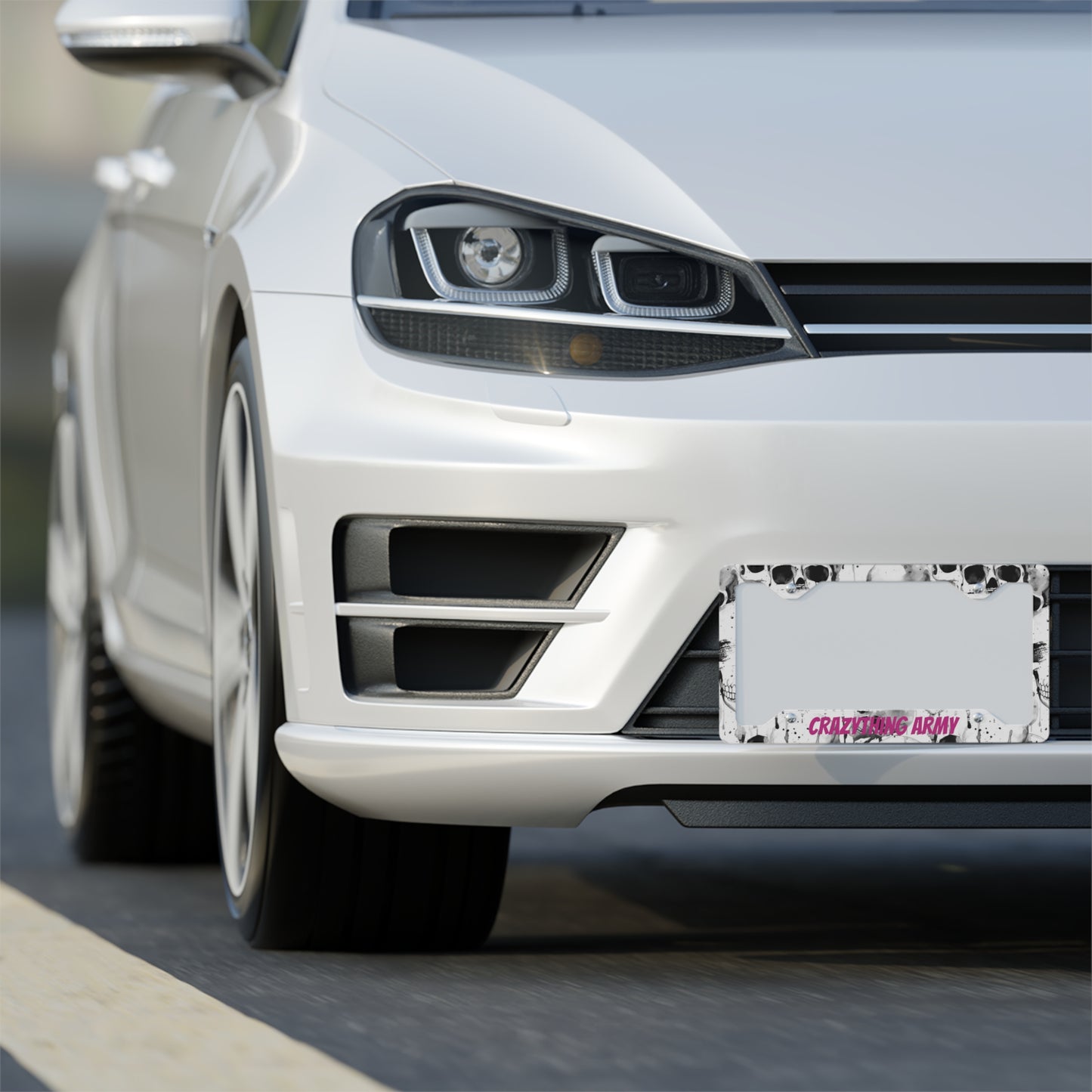 Pink CTA Metal License Plate Frame