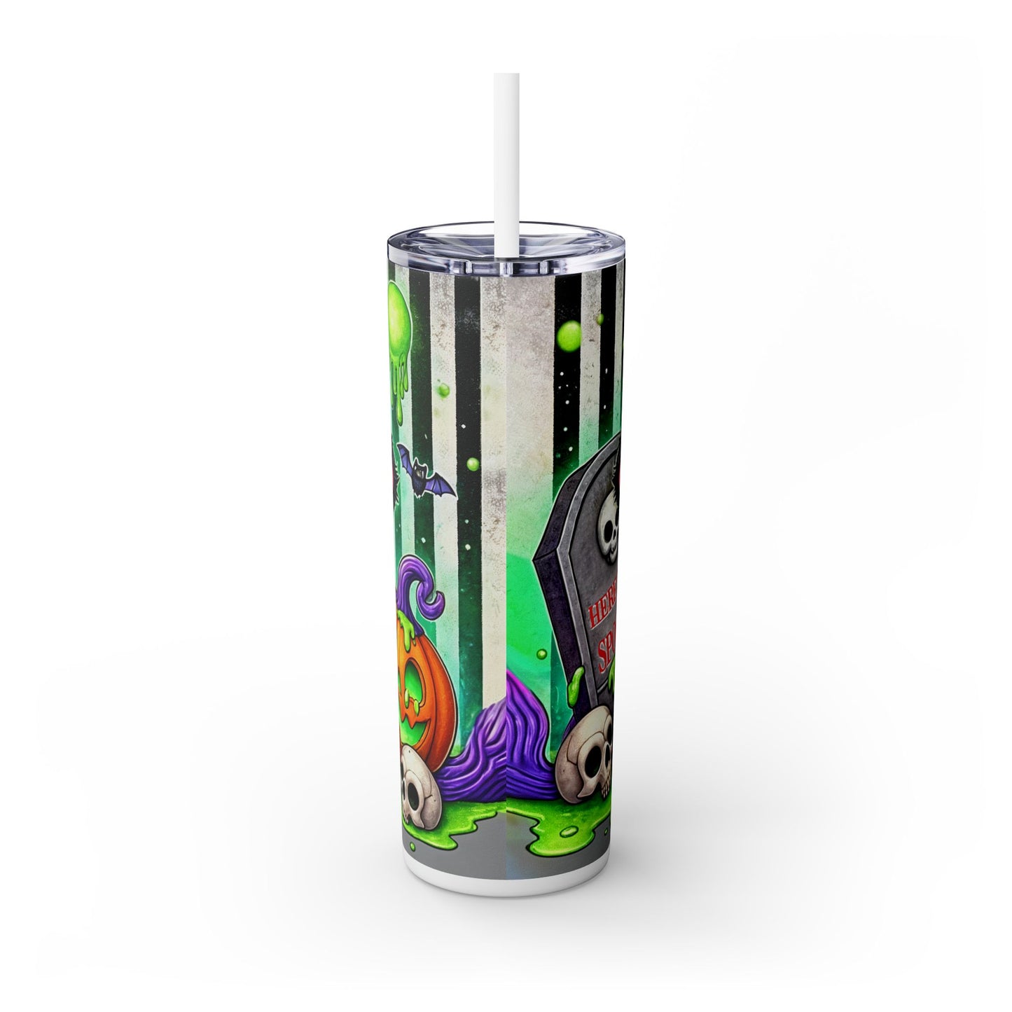 Beatle Highland Skinny Tumbler with Straw, 20oz