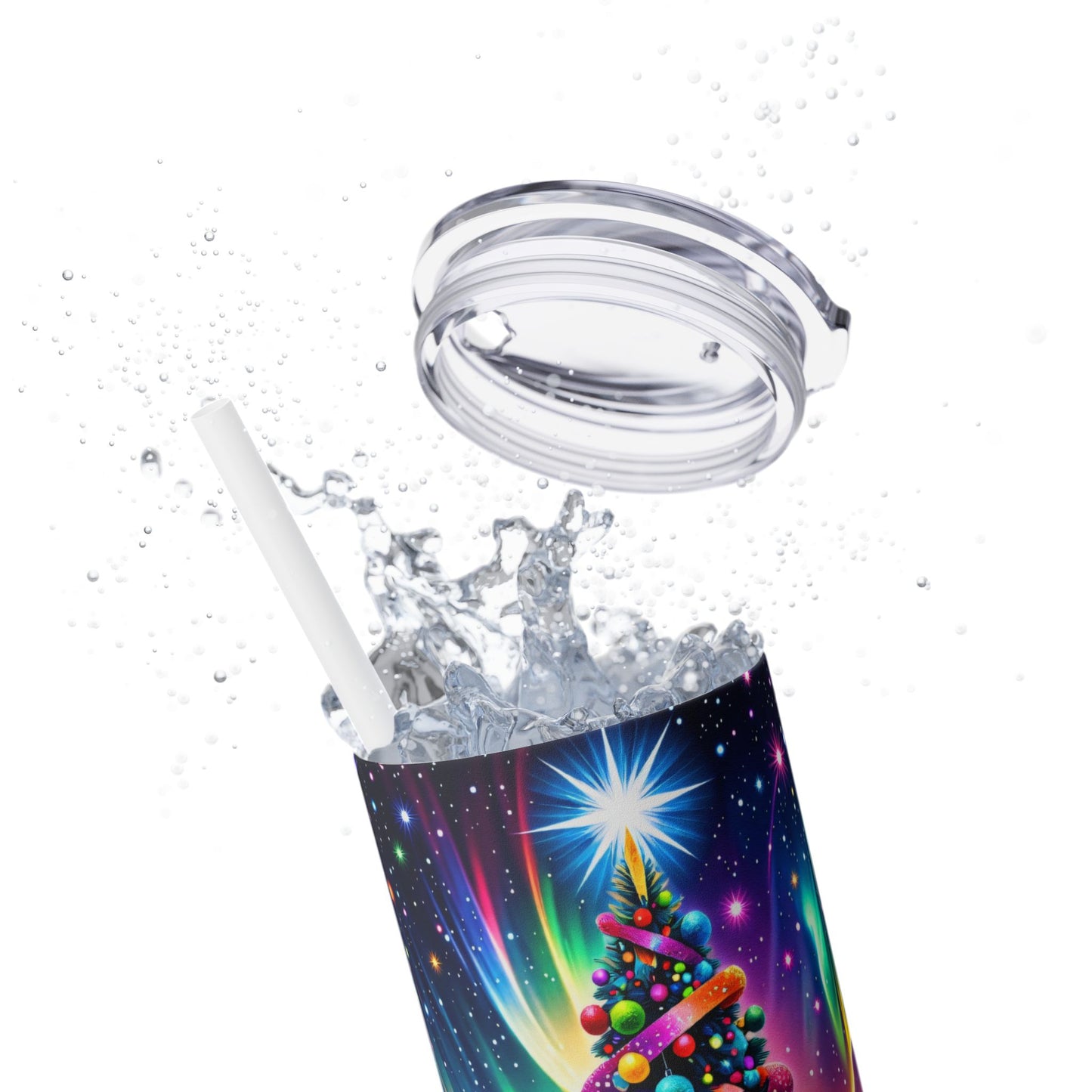 Christmas Tree Tumbler with Straw, 20oz