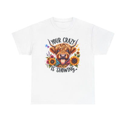 Crazy showing Unisex Heavy Cotton Tee