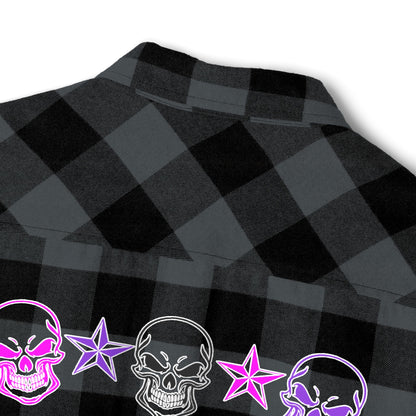 Misfits Pink Unisex Flannel Shirt