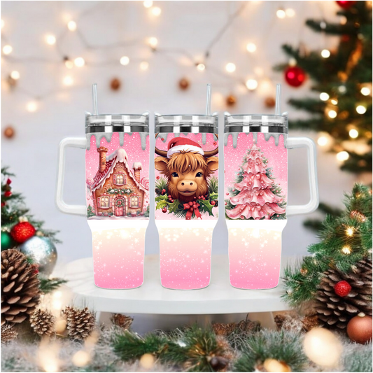 Pink Cow Christmas