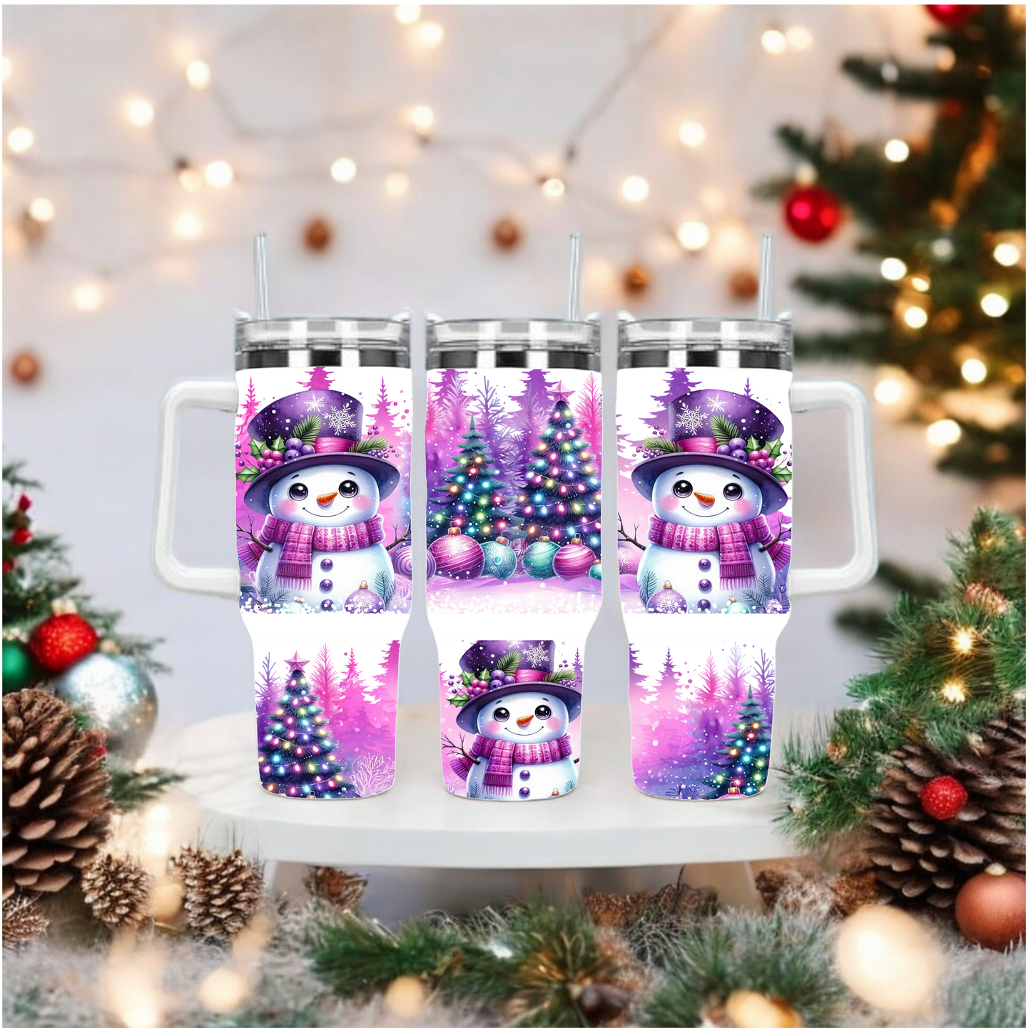 Purple Snowman